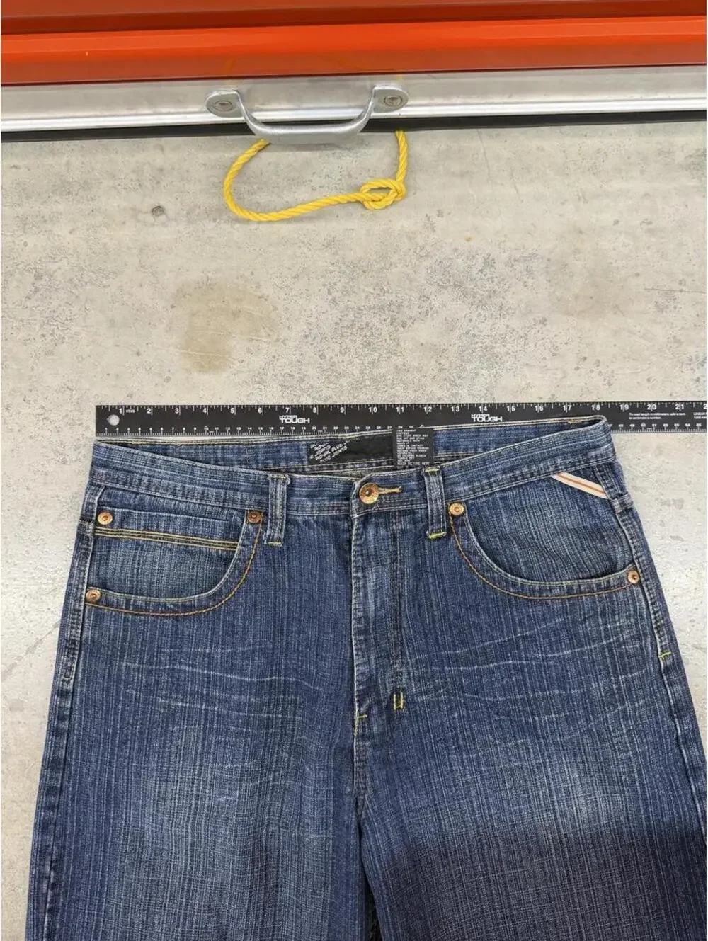 vintage royal blue dark blue relaxed baggy fit jeans size 36 x 32